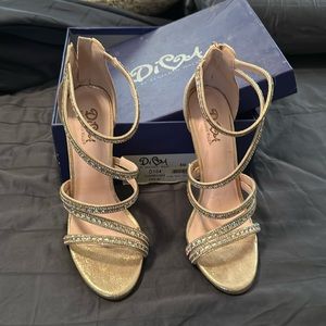 Diamond and Gold (Champagne) strappy heels